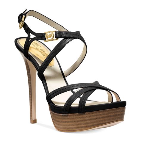 michael kors sandals basic black|Michael Kors black sandals women.